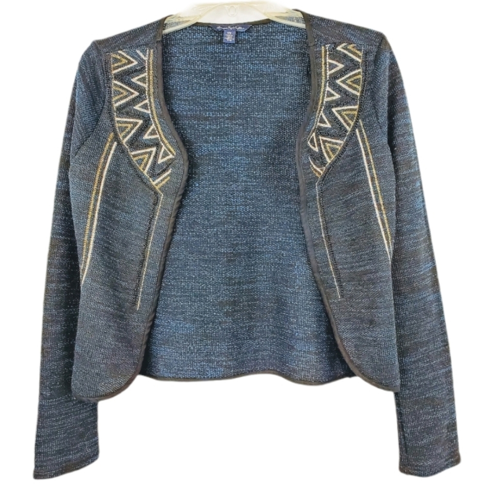American Eagle chain detail embroidered sweater M